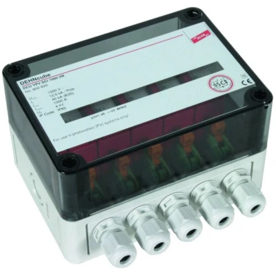 Immagine di DEHN 900920 DEHNcube DCUYPV SCI1000 2MPP bis 1000VDC Scatola di giunzione con Protezione da sovratensioni per: Impianto