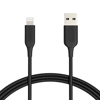 Immagine di Amazon Basics Cavo di ricarica da USB a Lightning, certificato MFi, per iPhone, nero, 1.8 m (confezione 2)