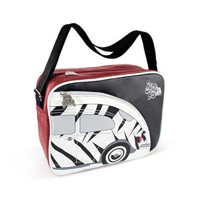 Immagine di Brisa VW Collection Volkswagen elegante borsa a tracolla regolabile, unisex, retrò/vintage, Maggiolino Beetle design (Zebra/Nero)