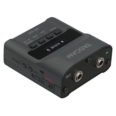 Immagine di TASCAM DR 10CS, Registratore a Connessione Diretta per microfoni Lavalier (Registra PCM Lineare e su SD), Nero