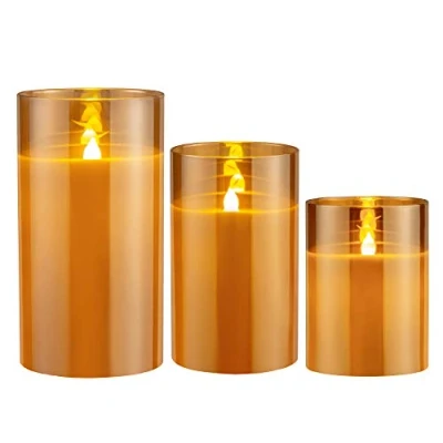 Immagine di Pauleen Classy Golden Candle 48121 cera con batteria e funzione timer 6H set di 3 candele a LED 0.6 W, Pendant light