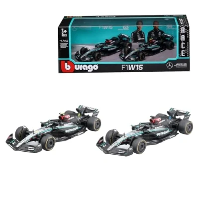 Immagine di Bburago F1 Mercedes AMG W15E &#039;24 2er Set 1:43 Automodello
