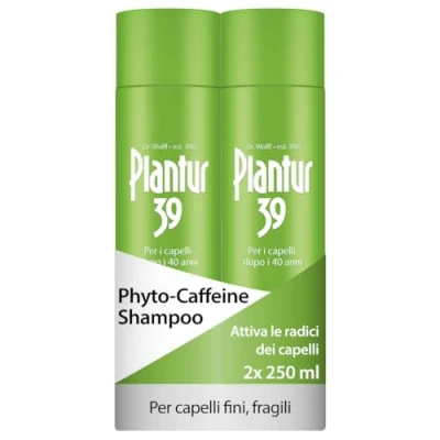 Immagine di Plantur 39 Phyto Caffeine Shampoo per capelli fini, fragili 2 x 250 ml