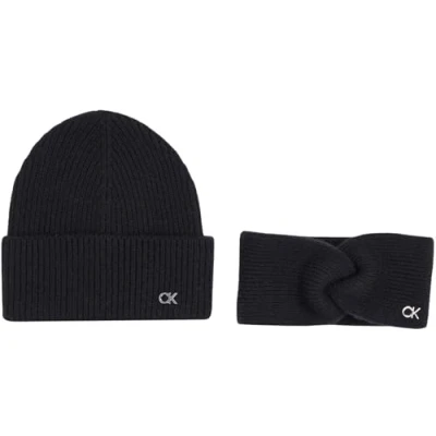 Immagine di Calvin Klein Beanie &amp; Headband SET Paraorecchie, Donna, Taglia: One Size, Black