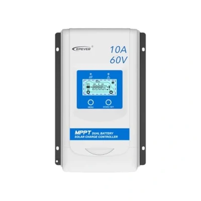 Immagine di EPEVER® MPPT DuoRacer 10 A regolatore di carica solare DR1206N per 2 batterie, 12 V/24 V, auto, PV 100 V (DR1206N)