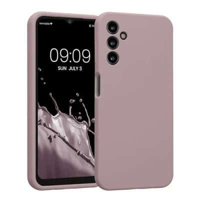 Immagine di kwmobile Custodia Compatibile con Samsung Galaxy A14 5G Cover Back Case per Smartphone in Silicone TPU Protezione Gommata lilla color carne