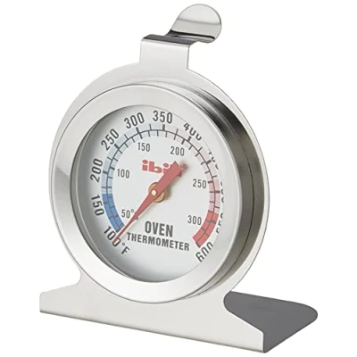 Immagine di Ibili classico termometro da forno, 7 x 6 cm, argento/bianco, 1 pezzo
