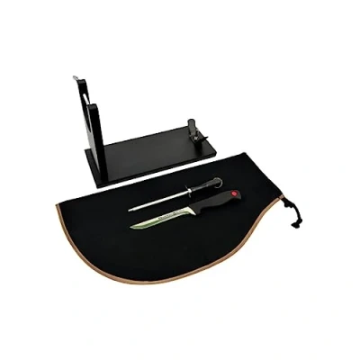 Immagine di NERTHUS Set fisso per prosciutto, acciaio inossidabile, nero