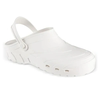 Immagine di REPOSA Power Zoccoli Sanitari Donna e Uomo in Gomma Comodi, Leggeri Antishock, Scarpe da Lavoro Sanitario Anatomiche Traspiranti con Fori Laterali Sanitarie Infermieri Laccetto