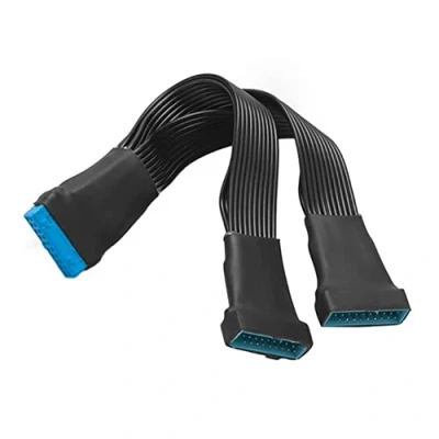 Immagine di di prolunga splitter per scheda madre USB 3.0 19 pin intestazione 1 to2 20 estensione interna adattatore 15 cm