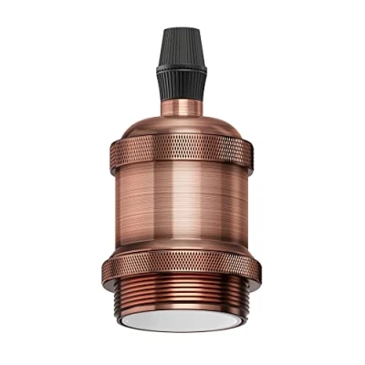 Immagine di ledscom.de attacco E27 RETRA, bronzo, 230V AC, max. 60W, vintage, loft, retrò, Edison, 1 lampada, lampada decorativa, vecchio, antico, look industriale, trend, acciaio, zoccolo