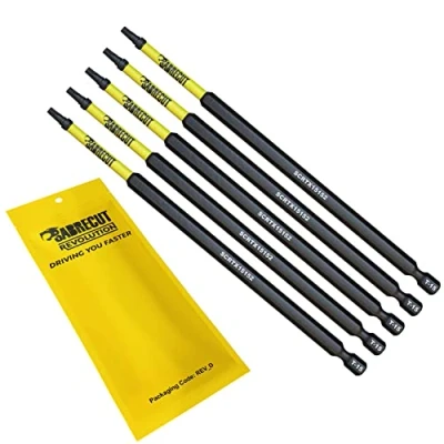 Immagine di 5 x SabreCut SCTX15152_5 152 mm T15 TX15 Set di punte per cacciavite a impatto magnetico Torx Heavy Duty compatibile con Dewalt Milwaukee Bosch Makita e altro