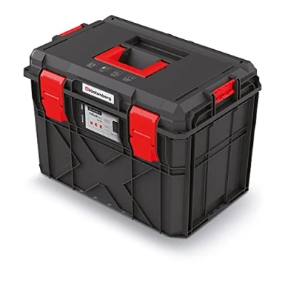 Immagine di Kistenberg cassetta degli attrezzi, attrezzi (cerniere in metallo, con separatori e ciotole, capacità di carico 50 kg, x Block PRO, dimensioni: 546 380 407