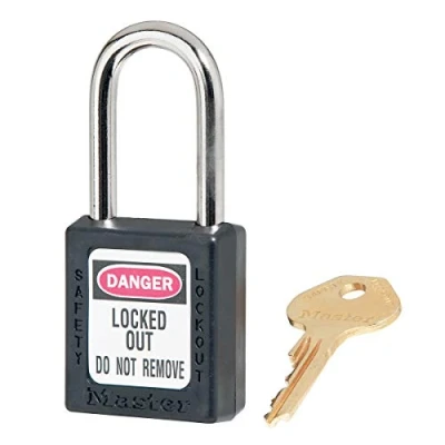 Immagine di Master Lock ML410BLK 410BLK Lucchetto di sicurezza Lockout Tagout, nero, 9,2 x 4,8 2,7 cm