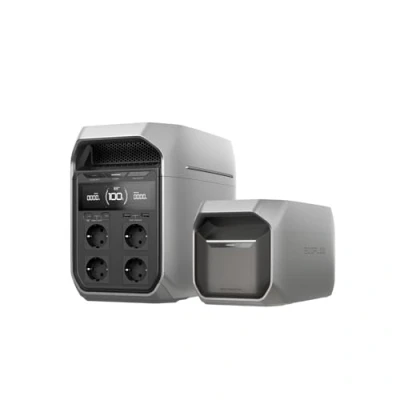 Immagine di EcoFlow Centrale elettrica portatile DELTA 3 Plus con batteria aggiuntiva, capacità 2 kWh di alimentazione emergenza espandibile per campeggio, emergenze domestiche e camper(power bank inclusa)