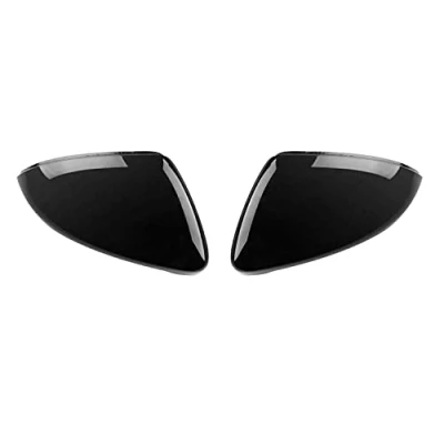 Immagine di GSRECY Tappi per specchietti retrovisori laterali compatibili con Golf 7 Mk7 7.5 GTI Gtd R L E 2013 2017 (nero lucido)