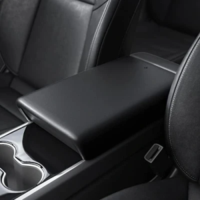 Immagine di Spigen Tesla Model Y e 3 (2021 2023) Copertura per Console Centrale Bracciolo Cuscino, TPE Antiscivolo Protettore del Accessori Nero