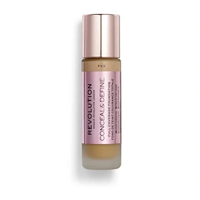 Immagine di Revolution Conceal &amp; Define Foundation, Fondotinta Liquido a Lunga Tenuta con Finitura Opaca, Vegan Cruelty Free, 23ml, F13.5
