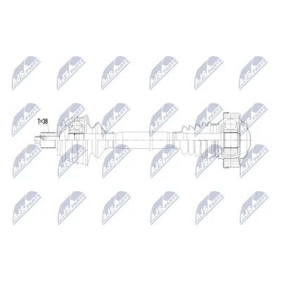 Immagine di NTY NPW AU 085 Albero motore / Semiasse Assale posteriore Sx, Dx 667mm Trasmissione automatica