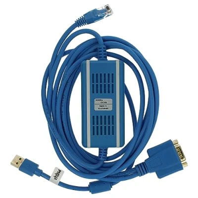 Immagine di vhbw Cavo programmazione USB compatibile con sistema di controllo Allen Bradley MicroLogix 1747 L523, L524, L532, L533, L534 sostituisce UIC