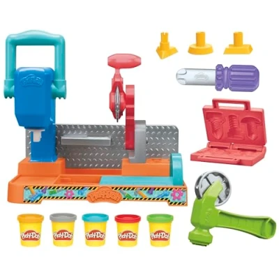 Immagine di Play Doh, Banco degli Attrezzi con formine e segheria, playset