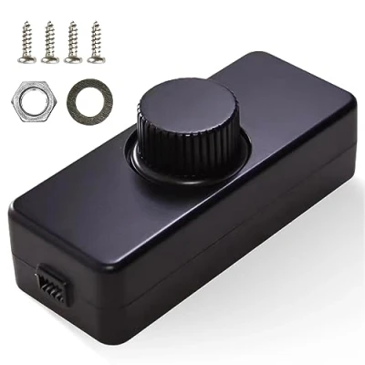 Immagine di Nizirioo dimmer per lampade a LED: LED, 220 240 VAC/50 HZ, interruttore da 3 100 Watt silenzioso LED alogene e lampadine (nero)