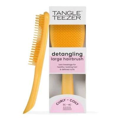 Immagine di Tangle Teezer Spazzola Districante Ultimate, per Capelli Asciutti e Bagnati, Riduce L’Effetto Crespo i Spezzati, Ricci, da 3C a 4C, Spessi, Giallo Narciso