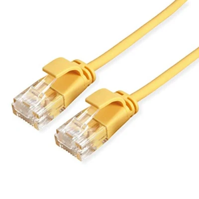 Immagine di Roline 21.15.3924 RJ45 cavo di rete, patch CAT 6A U/UTP 1.50 m Giallo non schermato, Privo alogeni, Ritardante fiamma 1 pz.