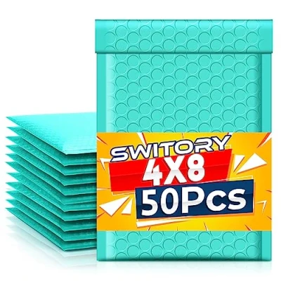 Immagine di Switory Buste imbottite in polibolla, 10,2 x 17,7 cm, confezione da 50 pezzi, cm