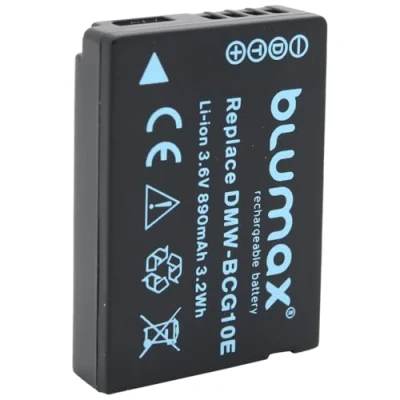 Immagine di Blumax Batteria di ricambio DMW BCG10E per Panasonic LUMIX DMC TZ31 TZ 31 DMCTZ31 BCG10 3D1 TZ36 TZ25 TZ22 TZ18 TZ10 TZ8 TZ7 TZ6 ZX3 ZX1 Leica V Lux 20, 30, 40