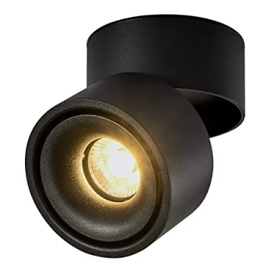 Immagine di Dr.lazy 10W LED Spot light Faretti da soffitto,Faretto Lampada,plafoniera faretto,Lampade Orientabili,Faretti muro,10x10x10CM (Nero 3000K)