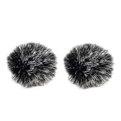Immagine di Antivento per Microfono 2 Pezzi 0,5cm 1cm Parabrezza Pelosa in Pelliccia Artificiale Tutti i Microfoni Lavalier Utilizzo Outdoor
