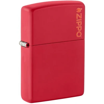 Immagine di Accendino Zippo® Classic Red Matte Zippo Logo 233ZL, Antivento Ricaricabile Zippo, Realizzato in Metallo con Caratteristico &quot;click&quot; Color Rosso, Made USA, Ottima Idea Regalo