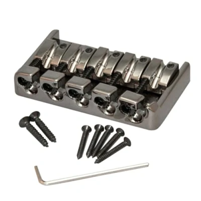 Immagine di Ibanez 2BB4ACA026 Bass Bridge Set B305 Cosmo Black Parti di ricambio per chitarra