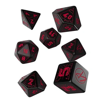 Immagine di Q workshop cyberpunk red essential dice set multicolore