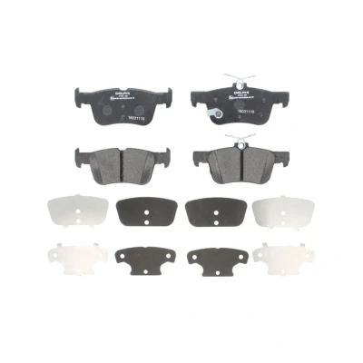 Immagine di DELPHI LP3151 Kit pastiglie freno con segnalatore acustico usura lamierino anticigolío accessori FORD: Focus Mk4 Hatchback, Mondeo 5 Kombi