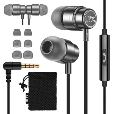 Immagine di UliX RIDER Auricolari In Ear Cuffie, Cuffiette con Filo e Microfono, Garanzia di 5 anni, Extra Resistenti Dynamic Driver a 48 Ω, Audio Cristallino Bassi Intensi, per iPhone, iPad, Samsung, Gaming