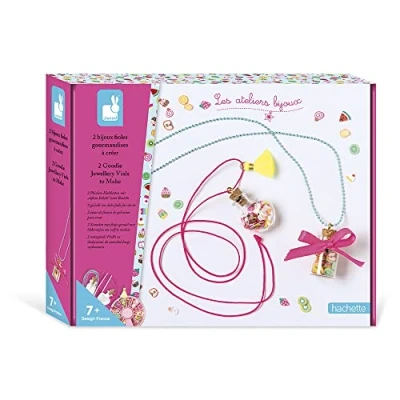 Immagine di Janod Set 2 Collane con Fiale e Dolcetti Fai Da Te Les Ateliers Bijoux Attività Creativa per Bambini Abilità Manuali Concentrazione Dai 7 Anni, J07935