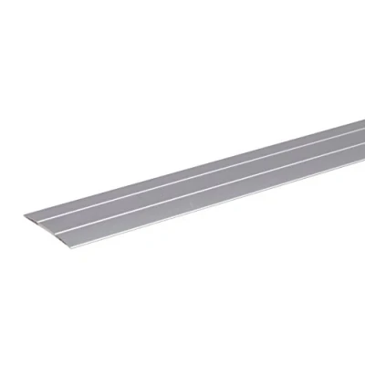 Immagine di Alberts 484491 Coprisoglia, autoadesivo, con due scanalature, alluminio, anodizzato argento, 900 x 37,8 mm