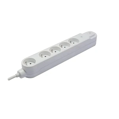 Immagine di CHACON 47751 Bianco Multipresa Design 5 x 16 A 1,5 m Spina Piatto