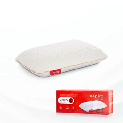 Immagine di Cuscino Cervicale Aircomfort Espira Ergonomico in Memory Foam Traspirante 5X per Sollievo da Dolori al Collo Supporto Ortopedico un Sonno Confortevole Rigido e Durevole