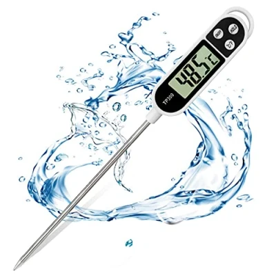 Immagine di Termometro Alimentare con Calibrazione digitale da cucina e barbecue LCD Sonda Lunga per Olio Dolci Latte Carne (bianco)