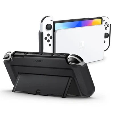 Immagine di Spigen Cover Thin Fit Compatibile con Nintendo Switch OLED Nero