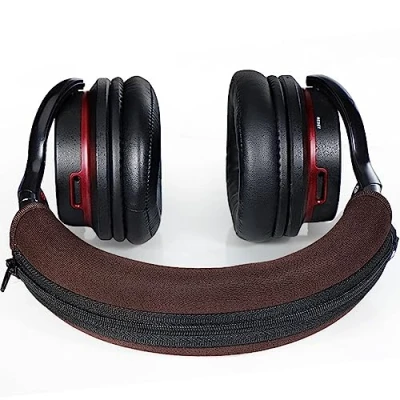 Immagine di ATH M50X Fascia protettiva di ricambio compatibile con cuffie Audio Technica M30 M40 M50 M50S M40X M20X M30X (marrone + nessun attrezzo necessario)