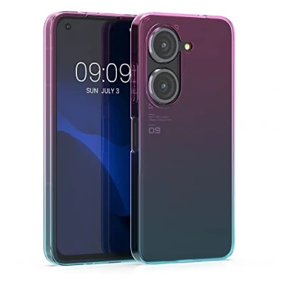 Immagine di kwmobile Cover compatibile con ASUS Zenfone 10 / 9 Custodia in TPU silicone per cellulare 2 colori fucsia/blu/trasparente