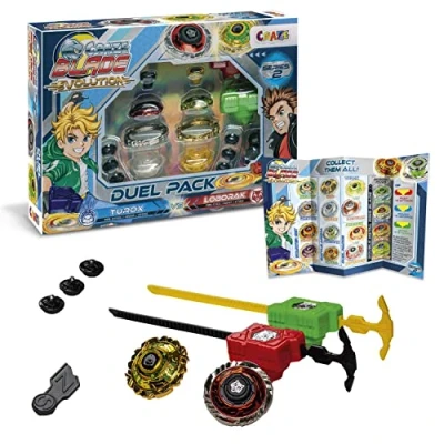 Immagine di CRAZE Blade Turox Loborak Evolution, Trottola Battle, con lanciatore, Trottole da combattimento 6 colori bambini 35962