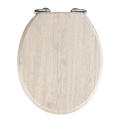 Immagine di Wenko Sedile WC Quercia Grigio Chiusura Ammortizzata