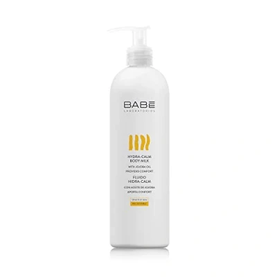 Immagine di Laboratorios Babé Fluido Corporal Hidra Calm 500 ml, Con Aceite de Jojoba y Manteca Karité, Hidratante, Nutritivo, Protección Epidermis, Piel Sensible Delicada, Alivio Inmediato,