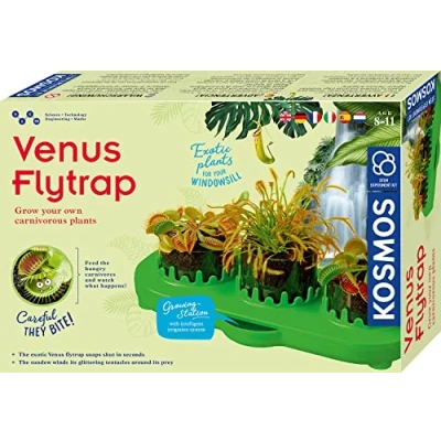 Immagine di KOSMOS 616977 Piante carnivore, Set completo per la coltivazione di semi, terra, pipetta, scatola esperimenti bambini dai 8 anni in su, istruzioni multilingue (lingua italiana non garantita)