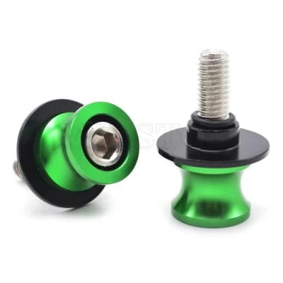 Immagine di 2pcs Nottolini M8*1,5 Universale Forcellone Appoggi per Z900 Z800 Z650 Z1000 Z1000sx/ S1000RR S1000R S1000XR/ CBR250R CBR600RR CBR900RR/ 749/S 999/R/S (Verde)